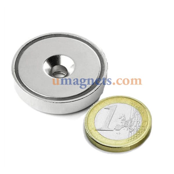 2pcs 36mm dia NdFeB Pot Magnet with Countersunk Hole Neodymium Pot Magnet