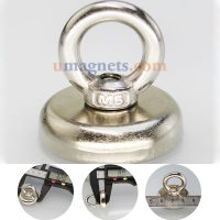 32mm dia Neodymium Clamping Magnet with M4 Eyebolt Fishing Magnets- 18kg Pull
