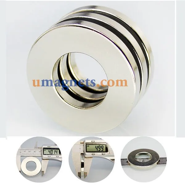 40mm od x 20mm id x 5mm thick N35 Neodymium Ring Magnets Circular Ring Magnets
