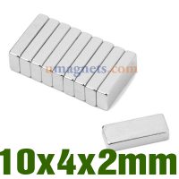 10x4x2 mm Strong Neodymium Block Magnets N38 Rare Earth Blocks Buy Super Powerfull Rectangular Neodymium Magnets (10mm x 4mm x 2mm)