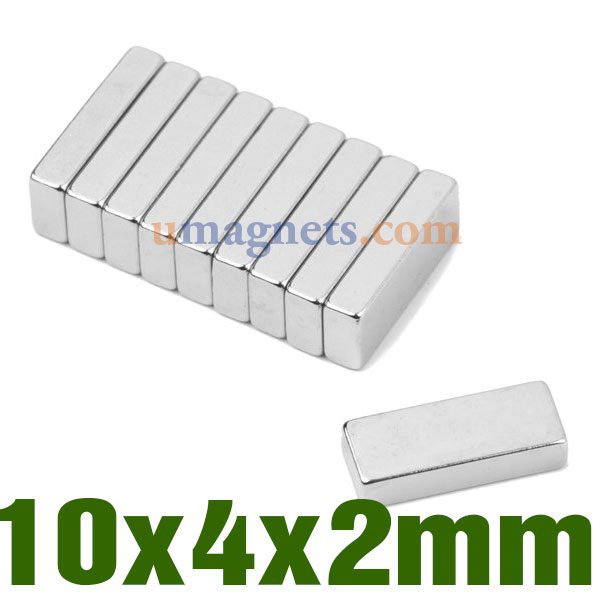 10x4x2 мм Сильные неодимовые магниты Блок N38 редкоземельных блоков Купить Супер Мощные прямоугольные неодимовые магниты (10мм х 4 мм х 2 мм)