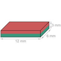 Alternativt syn på 12x6x3mm neodymblokmagneter N52 Strong Rare Earth rektangulære magneter 12mm x 6mm x 3mm Craft Magnets Salg