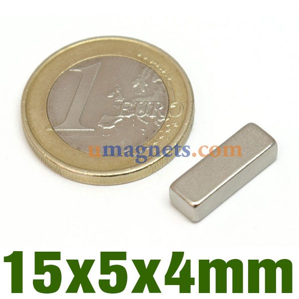 15mmx5mmx4mm Mocne magnesy bloku N35 ziem rzadkich neodymowe magnesy prostokątne Sprzedaż (15x5x4mm)