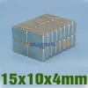 15Imanes de bloque de neodimio x10x4mm N35 imanes rectangulares fuertes de tierras raras venta Amazon 15mmx10mmx4mm