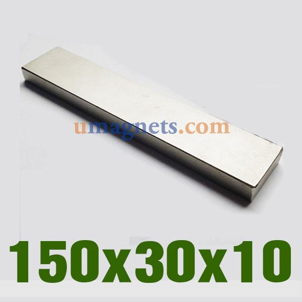 네오디뮴 블록 자석 150x30x10mm 두께 네오디뮴 N52 니켈 도금 죽음 자석 판매