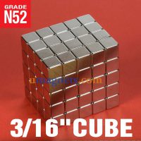 Grade N52 3/16" Neodímio Cube Ímãs Super Strong NdFeB Samll Cube Ímãs Amazon