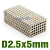 N42 2.5x5mm Neodymium Rod Magnets Rare Earth Cylindrical Magnets Craft