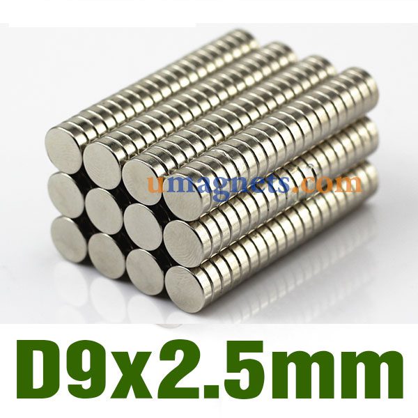 N35 9 мм х 2,5 мм неодимовые диска магниты Strong Ремесло магниты редкоземельные (9 х 2,5 мм) Круглый