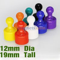 Magnetiske nåler for Whiteboard Fargede kjeglebaner Magneter (12mm diameter x 19 mm høy)