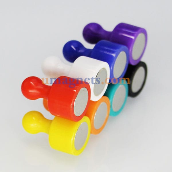 1 set Magnetic Pushpins for Whiteboard Coloured Skittle Magnets (12mm dia x 19mm tall) - 영상 2