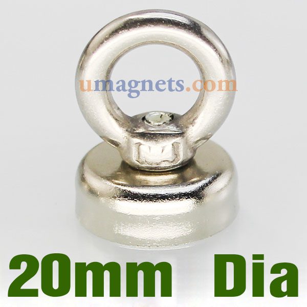 Dia 20x28mm Øjebolt Ring Magnet Salvage Tool Neodym Fastspænding Magnet med M4 Hook eller Øjebolt