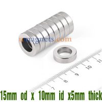 15OD mm x 10mm x 5mm ID N42 Magnesy neodymowe Pierścień Tube Silny magnes Home Depot Sprzedaż Amazon