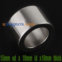15mm OD x 10mm ID x 10mm Thick N42 Neodymium Ring Magnets Strong Tube Magnet Home Depot Sale Amazon