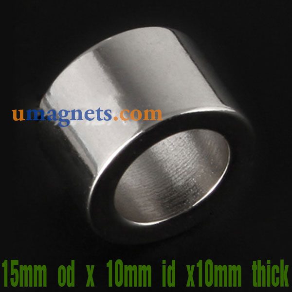 15mm OD x 10 mm ID x 10mm dikke N42 Neodymium Ring Magneten Sterke Tube Magnet Home Depot Verkoop Amazon