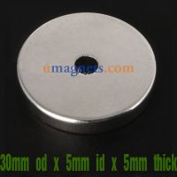 30ミリメートルOD x 5mmのIDは、厚さ5mm N42ネオジムリング磁石の強力なチューブ大リングマグネットホームデポウォルマートのxは