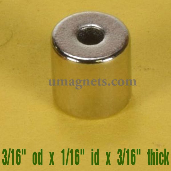 3/16" od x 1/16" id x 3/16" spessore N42 neodimio magneti di anello anello di magneti Home Depot Vendita Amazon
