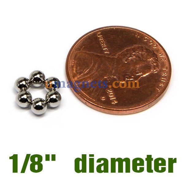 1/8" diameter Neodym Sphere magneter Köp Tiny Magnet bollar liten magnetisk Ball