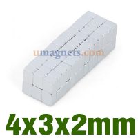4x3x2mm 네오디뮴 블록 자석 N35 희토류 자석은 자석 블록 (원자재) (4mmx3mmx2mm)