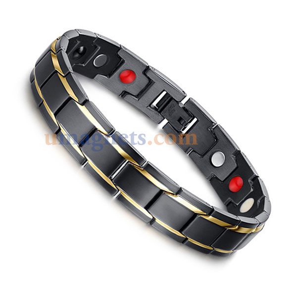 Magnetic Therapy armbånd - Svart 316L Titanium Helse Magnetic Jewelry For Man