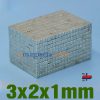 3mmx2mmx1mm Tjock N35 Neodymium Block Magnet Rare Earth Ultra Thin rektangel magneter Till salu Home Depot (3 x 2 x 1 mm)
