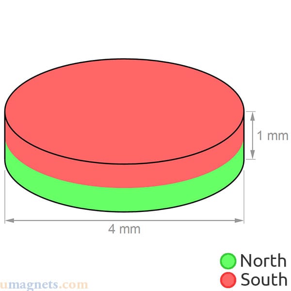 4mm x 1mm gold plated magnets