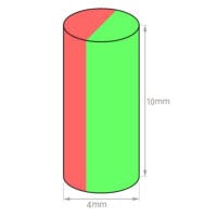 Alternative view of 4 x 10mm Diametrically Magnetized Neodymium Cylinder Magnet N35 Strong Rare Earth Rod Magnets Craft Magnets Home Depot