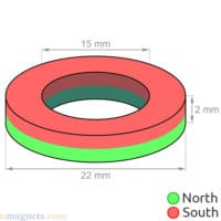 22mm od x 15mm id x 2mm thick