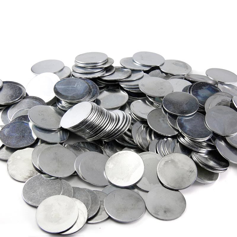 25mm dia x 1mm thick Disc Steel Striker Round Metal Steel Disc Strike Plates (300 Pacchetto)