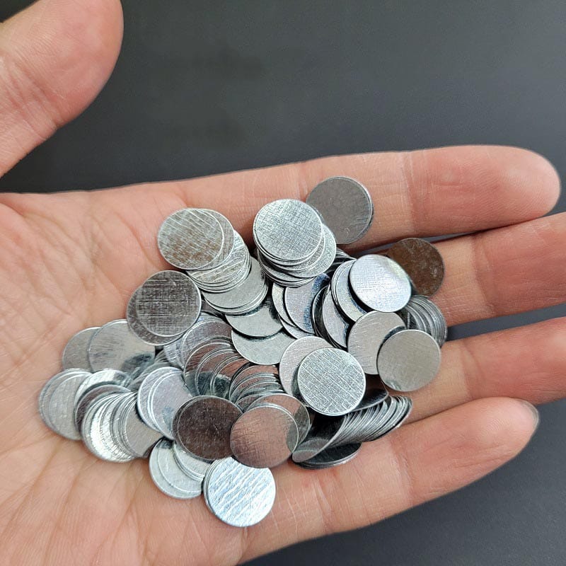 12mm dia x 0.3mm thick Disc Steel Striker Round Metal Steel Disc Strike Plates