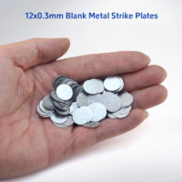 Alternativ syn på 12mm dia x 0,3 mm tjock Disc Steel Striker Rund Metall Stål Disc Strike Plates