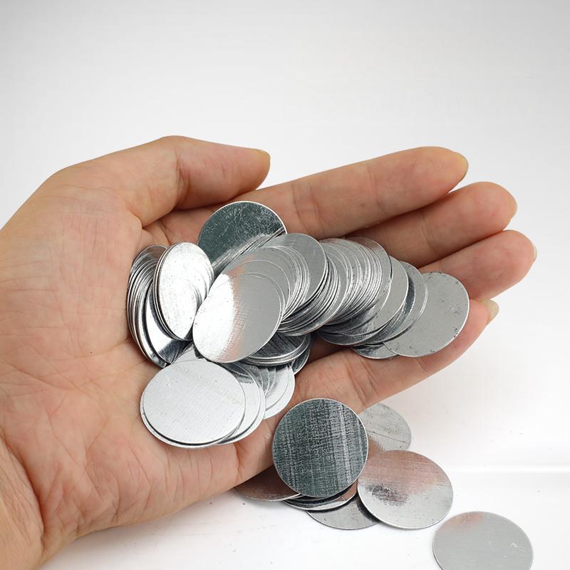 25mm dia x 0,5 mm tykk Disc Steel Striker Runde Metall Stål Disc Strike Plater - Bilde 2