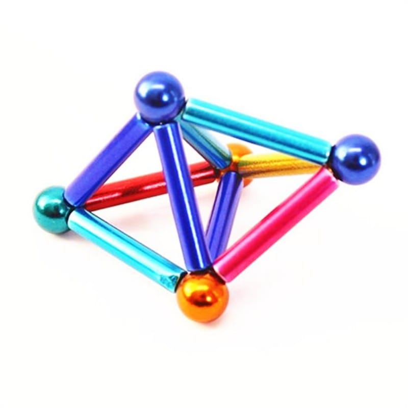 Multi Color Educational Magnet Building Sticks Balls for Toys Colorful Magnetic Balls for Stress Relief STEM Toys - Bild 4