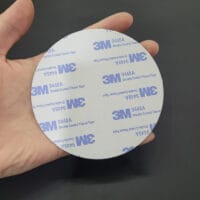 대체 관점 100mm dia x 0.4mm thick Steel Disc with 3M Adhesive Blank Round Metal Strike Plates (10 팩)
