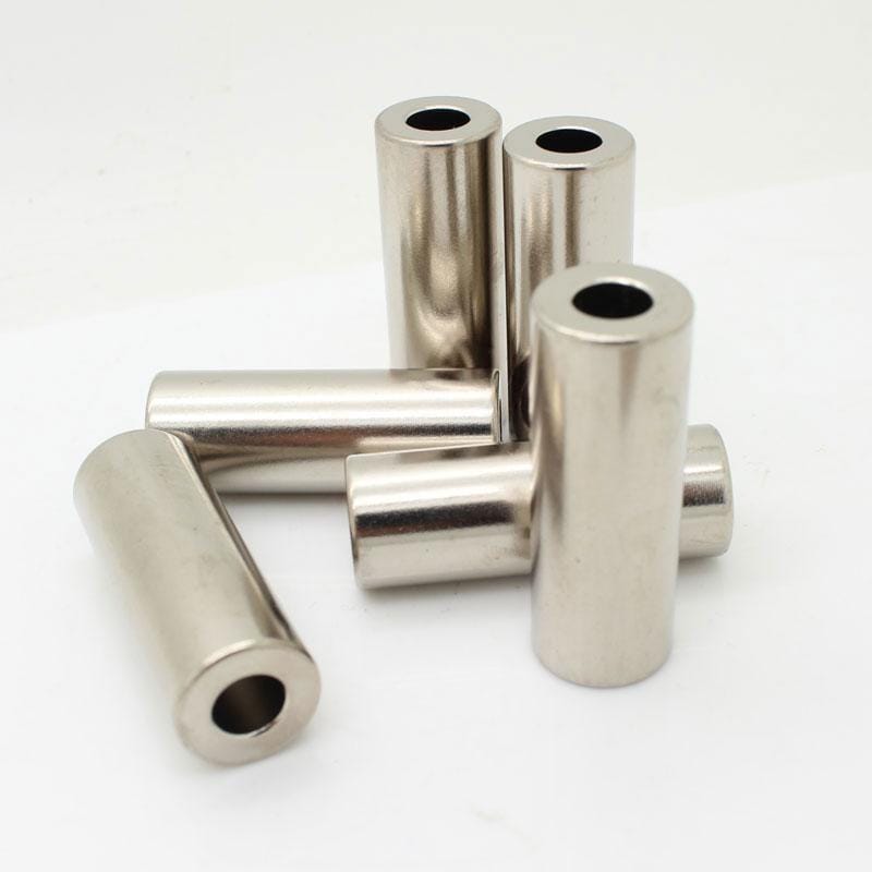 thumbnail interactive-video image 1 of N42 Neodymium Cylinder Magnets – 3/8 X 1 Inch – Diametrically Magnetized – 2 Pack 1 of 5