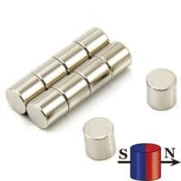 10mm x 10mm Diametrically Magnetized Disc Magnet N35 Neodymium Strong Rare Earth Round Magnets Flat Radial Magnets For Sale (2 Pack)