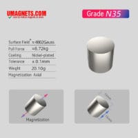 15mm X 15mm Neodymium Disc Magnets N35 Super Strong Round Rare Earth Cylinder Magnets Sale DIY 15x15mm