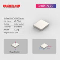 10Imanes de bloque de neodimio mmx8mmx2mm N35 imán Rectangular de tierras raras potentes imanes de neodimio de 10x8x2mm