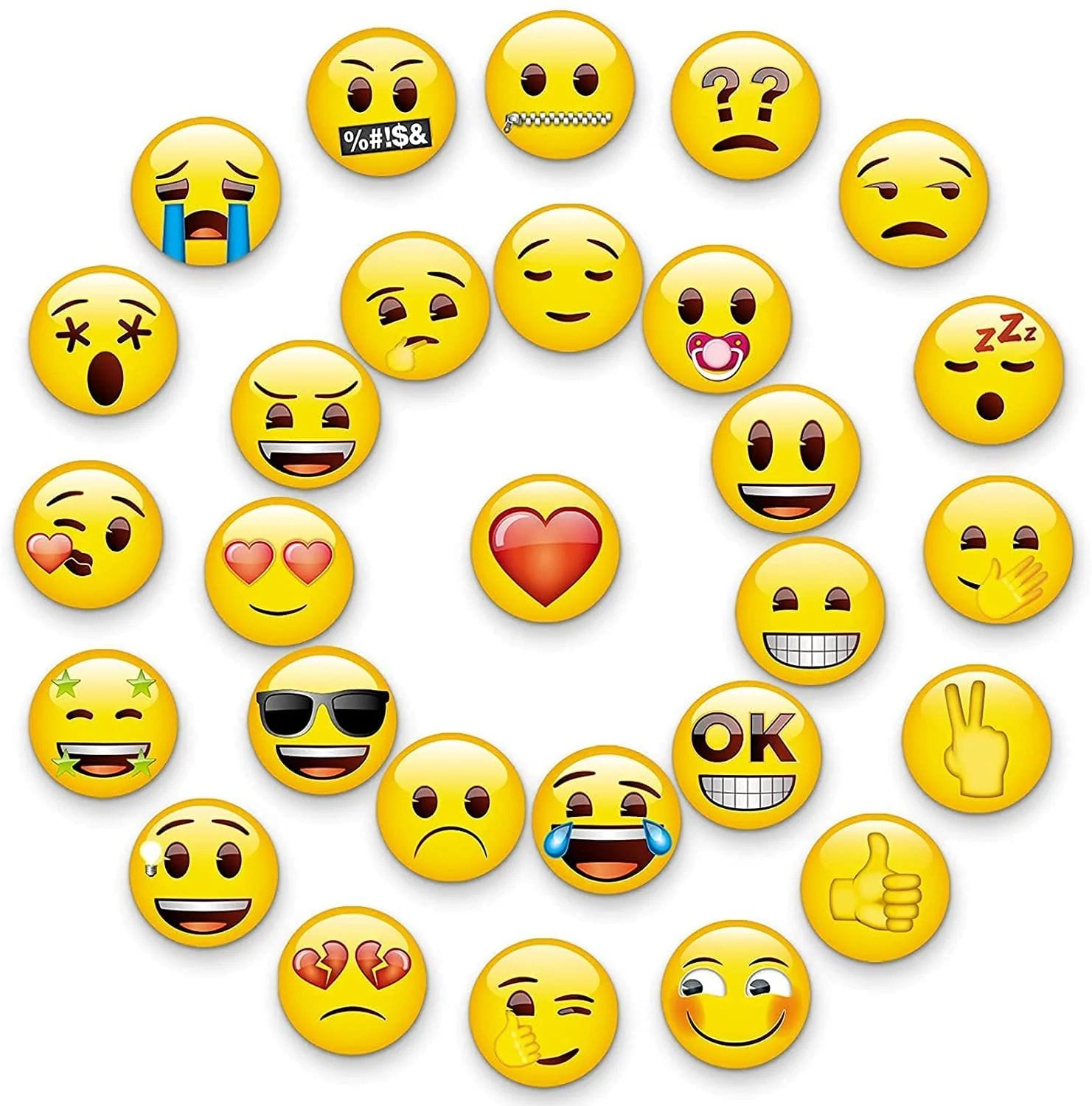 Emoji Refrigerator Magnets Fridge Magnets for Locker Whiteboard Decorative Magnets 28pcs