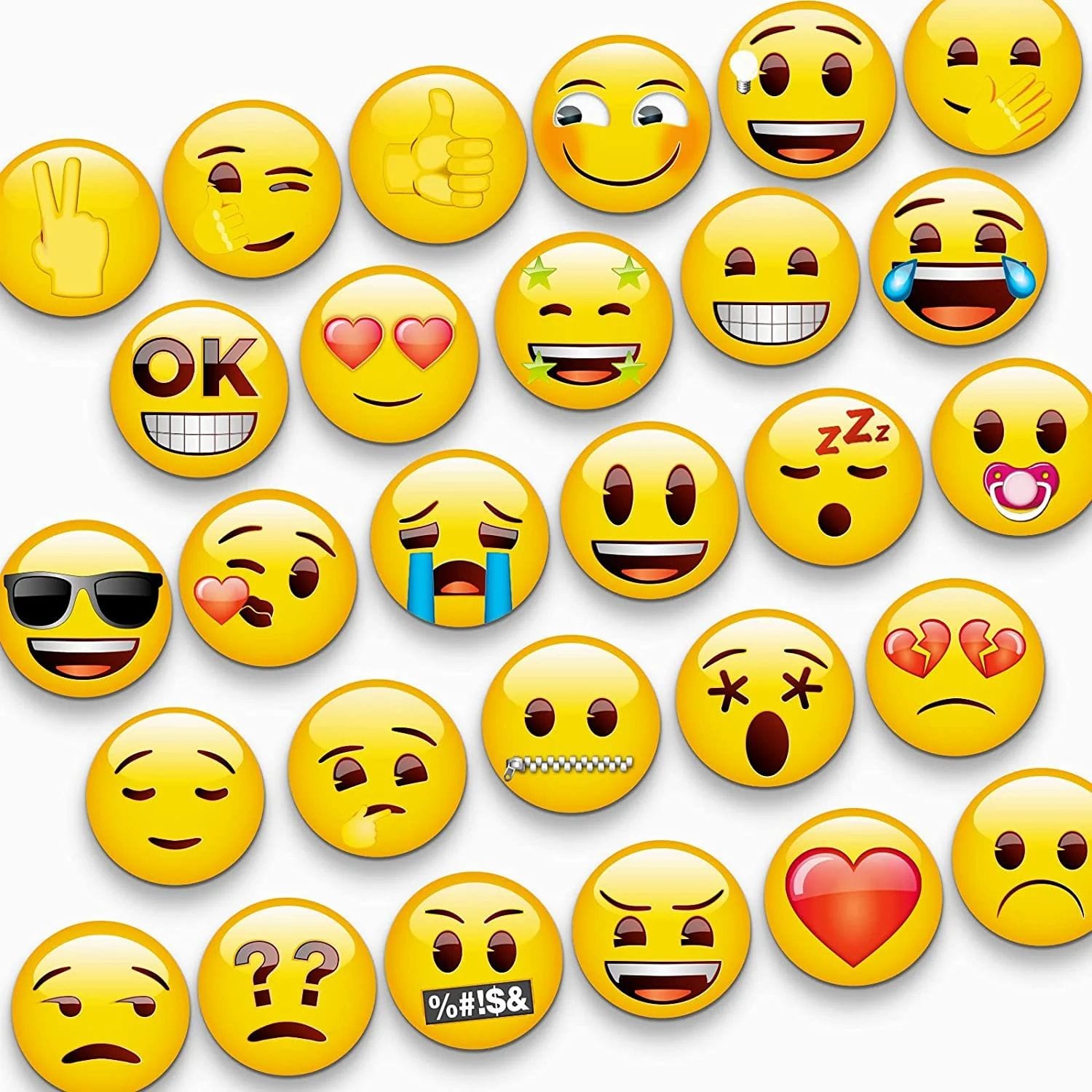 Emoji Refrigerator Magnets Fridge Magnets for Locker Whiteboard Decorative Magnets 28pcs - Bild 2