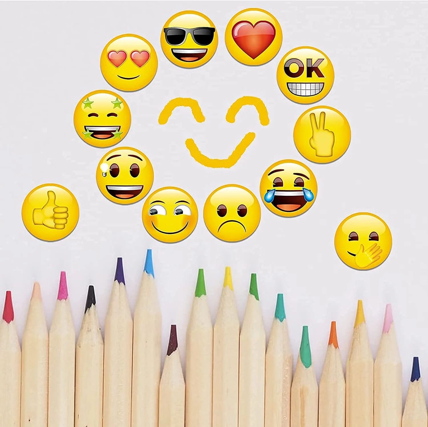 Emoji Refrigerator Magnets Fridge Magnets for Locker Whiteboard Decorative Magnets 28pcs - Bild 6