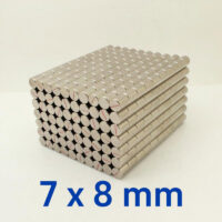 Alternative Ansicht von 7mm x 8 mm Neodym-Stabmagnete N35 Starke Seltenerd-Zylindermagnete zum Verkauf 7 x 8 mm Kühlschrankmagnet