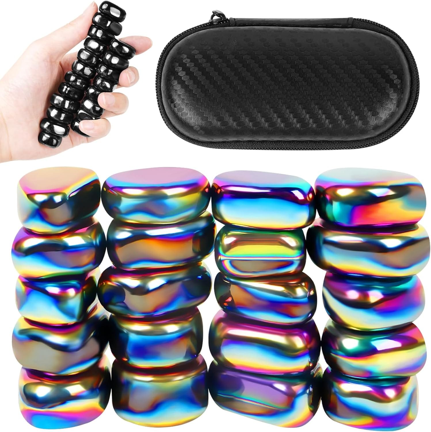 Rainbow Magnetic Stones Hematite Polished Irregular Magnet (Large)