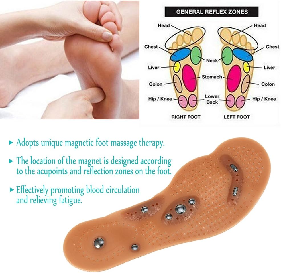 Massage Insoles Health Magnetic Stone Shoe Inserts Magnetic Therapy (Paar) - Bild 4