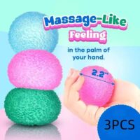 Textured Stress Relief Squeeze Balls for Adults & Kids (3-Piece Set)