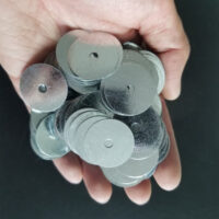 중앙 구멍이있는 둥근 금속 디스크, 금속 디스크 구멍, 25/28MM 직경 스테인레스 스틸 디스크