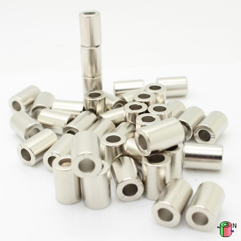 8mm x 4.3mm x 12mm ネオジム直径方向に磁化されたリング磁石 N38 強力な直径方向の希土類リング磁石 (5 パック)