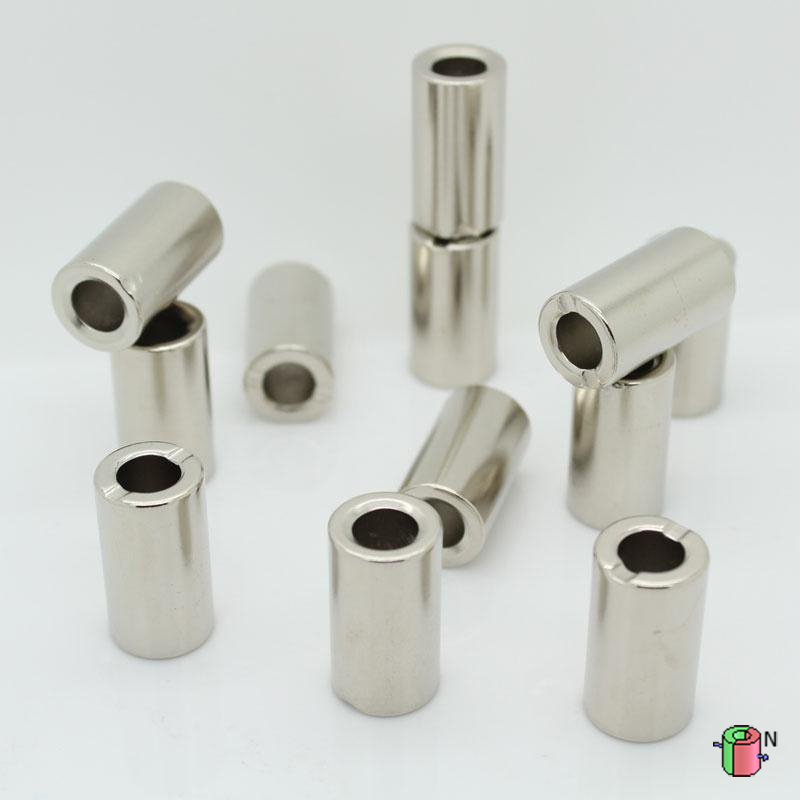 13.2mm x 7.5mm x 24mm Neodymium Diametrically Magnetized Ring Magnet N38 Strong Diametric Rare Earth Ring Magnet (2 علية)