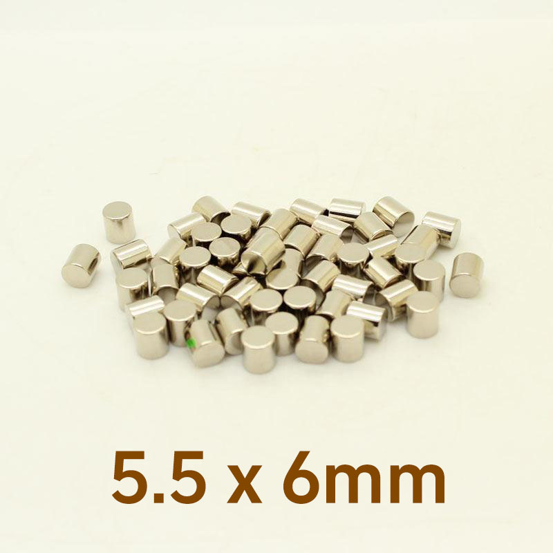 5.5mm dia x 6mm thick Rare Earth Neodymium Disc Magnets 5.5x6mm N38 Strong Fridge Magnet Crafts for Sale