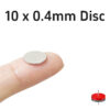 10mm x 0,4 mm N52 papier fort mince disque en néodyme aimant terres rares ronds aimants plats 10 Aimants ultra fins de 0,4 mm.